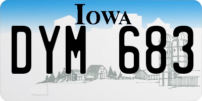 IA license plate DYM683