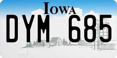 IA license plate DYM685