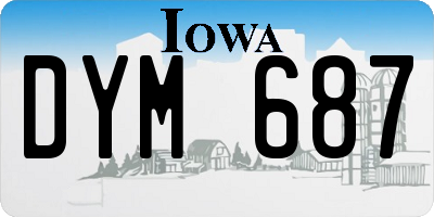 IA license plate DYM687