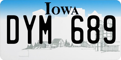 IA license plate DYM689