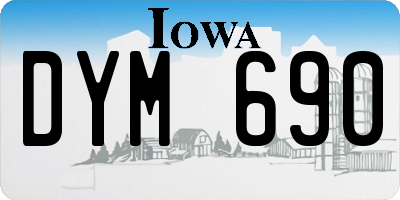 IA license plate DYM690