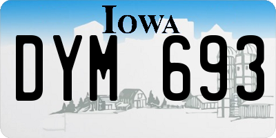 IA license plate DYM693