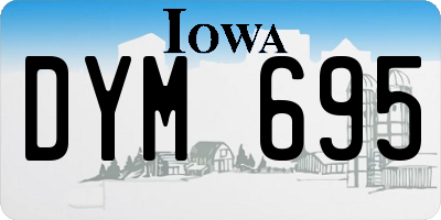 IA license plate DYM695