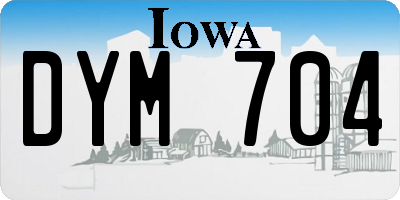 IA license plate DYM704
