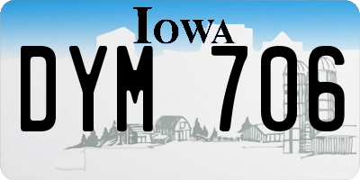 IA license plate DYM706