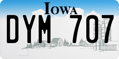 IA license plate DYM707