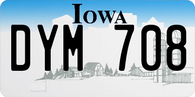 IA license plate DYM708