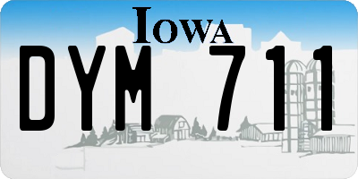 IA license plate DYM711