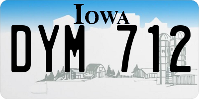 IA license plate DYM712