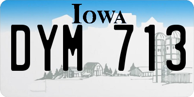 IA license plate DYM713