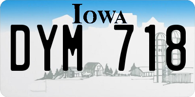 IA license plate DYM718