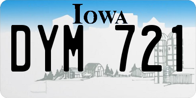 IA license plate DYM721