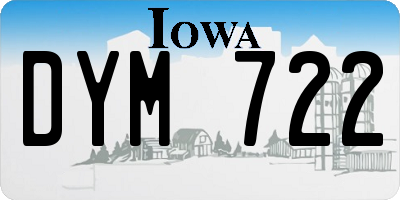 IA license plate DYM722