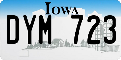 IA license plate DYM723