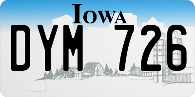 IA license plate DYM726