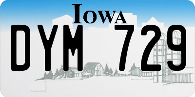 IA license plate DYM729