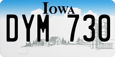IA license plate DYM730