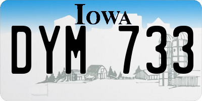 IA license plate DYM733