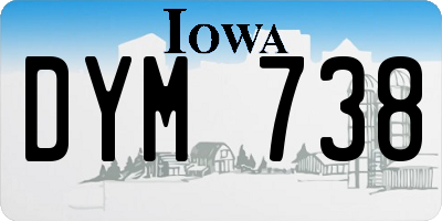 IA license plate DYM738