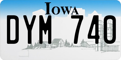 IA license plate DYM740