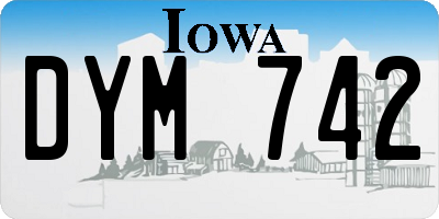 IA license plate DYM742