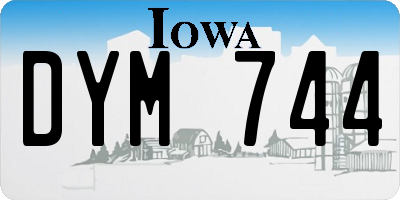 IA license plate DYM744