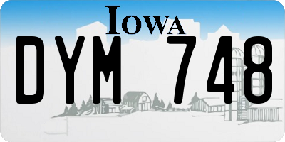 IA license plate DYM748