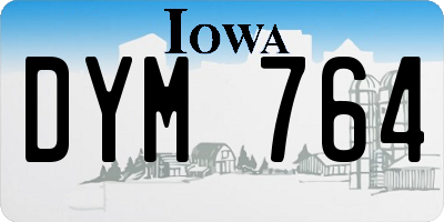 IA license plate DYM764