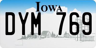 IA license plate DYM769
