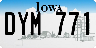 IA license plate DYM771
