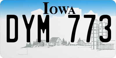 IA license plate DYM773