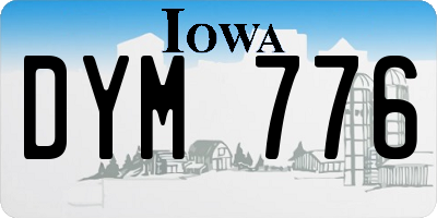 IA license plate DYM776