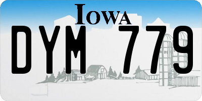 IA license plate DYM779