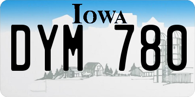 IA license plate DYM780