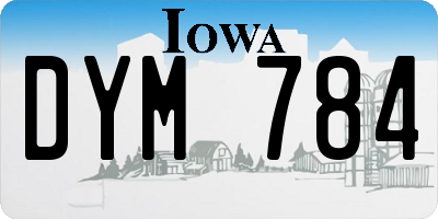 IA license plate DYM784