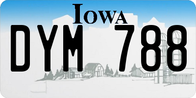 IA license plate DYM788