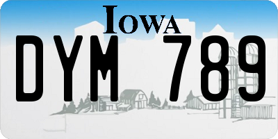 IA license plate DYM789