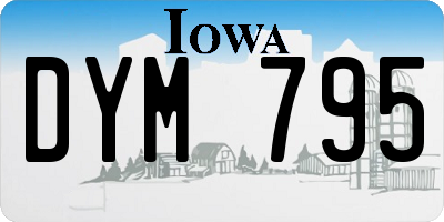 IA license plate DYM795