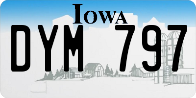 IA license plate DYM797