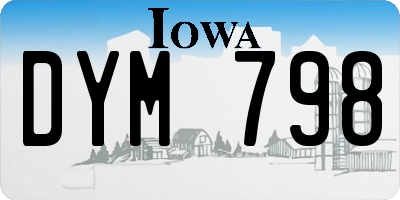 IA license plate DYM798