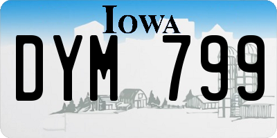 IA license plate DYM799