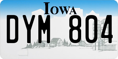 IA license plate DYM804