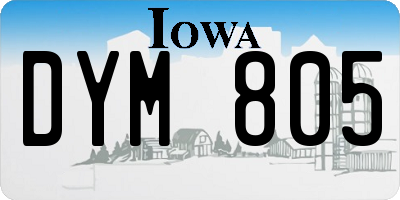 IA license plate DYM805