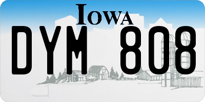 IA license plate DYM808