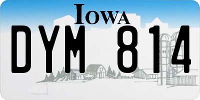 IA license plate DYM814