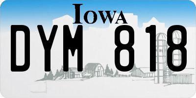 IA license plate DYM818