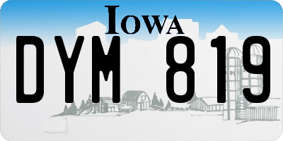 IA license plate DYM819