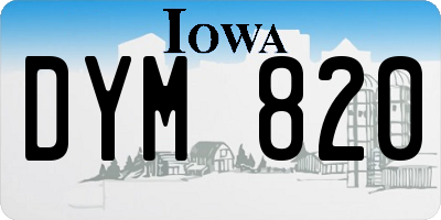 IA license plate DYM820