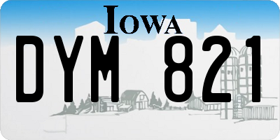 IA license plate DYM821