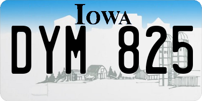 IA license plate DYM825